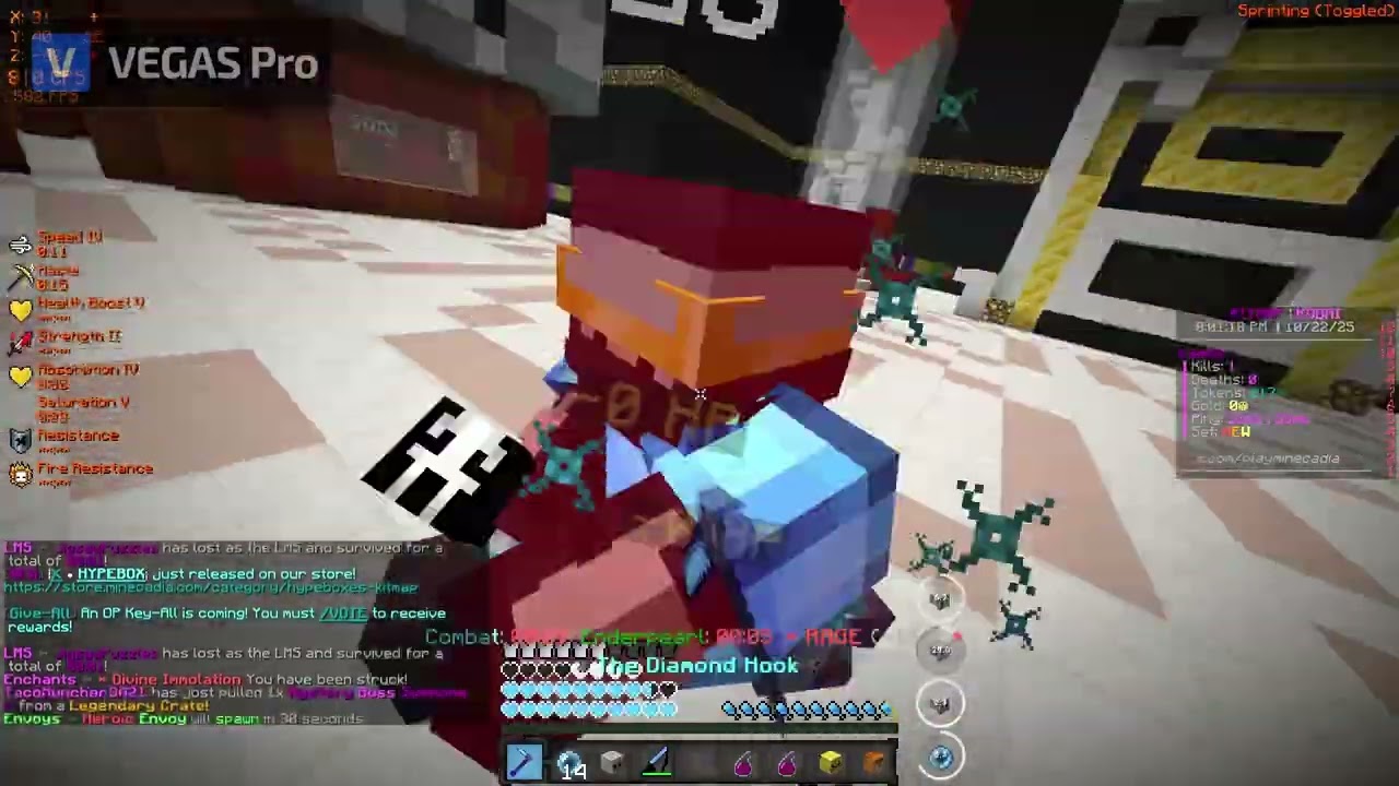 МОЕ ПЕРВОЕ ВИДЕО KITMAP НА MINECADIA ЗА ДОЛГОЕ ВРЕМЯ!!! (OVERPOWERED)