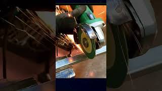 Cut the iron to protect the wheels #DIY #workshop #creativediy #welding #crafts #art #metalworking