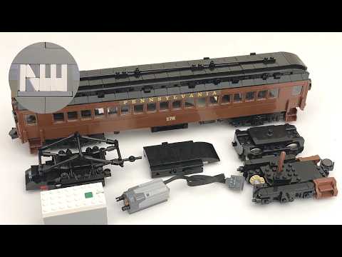 I Redesigned My First 1:48 Scale Rolling Stock (#lego Pennsylvania Railroad M/P54 Coach/Combine)