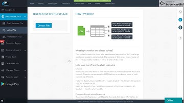 How can we send Personalized SMS by uploading a CSV file in MSGclub