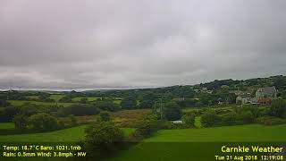 Carnkie Weather Timelapse - 21st August 2018