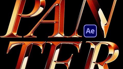 How To Make Liquid Chrome Text Effect In After Effects