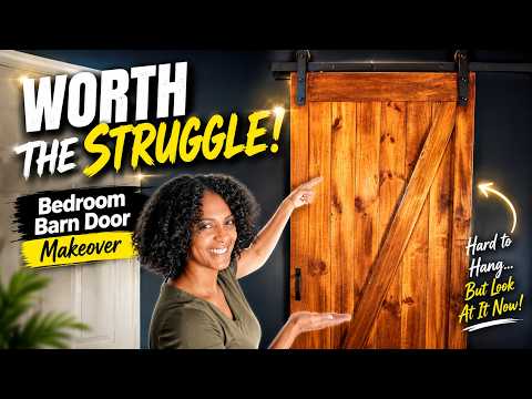 I Almost Gave Up… Then My Boyfriend Saved My Barn Door Makeover! Bedroom Maker Over Part 1