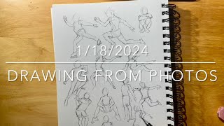 Day 23 of daily drawing practice 🦵💪✍️ Figures from photos