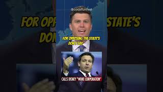 Ron DeSantis waves COVID to the club😂and calls Disney "Woke Corporation" #snl #funny #shorts