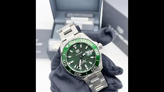 Pre-Owned 2021 Tag Heuer Aquaracer 300M 2021 Green Dial 43Mm Automatic Way201S.ba0927 Watch