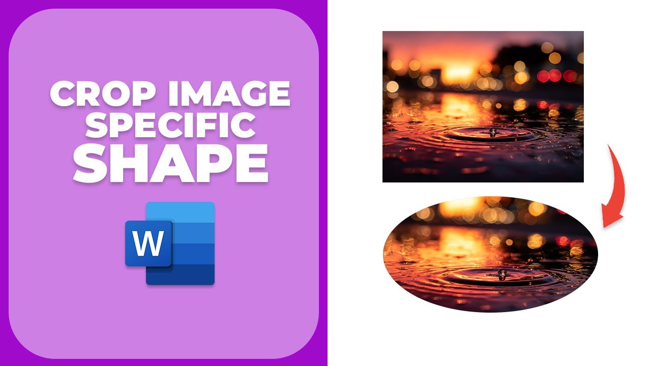 How to crop a specific shape of an image in Word - YouTube