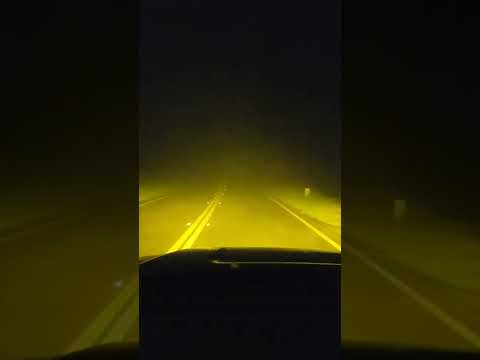 Testing Morimotor 4 Banger foglights in fog.