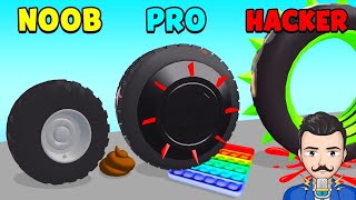 NOOB vs PRO vs HACKER - Wheel Smash By Quick Games