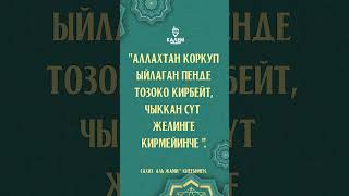 Хадис: Аллахтан коркуп ыйлаган пенде  Тозоко кирбейт