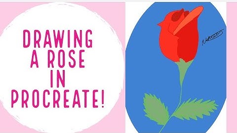 How to use Procreate, beginner tutorial. How to draw a rose using the ipad pro and the apple pencil