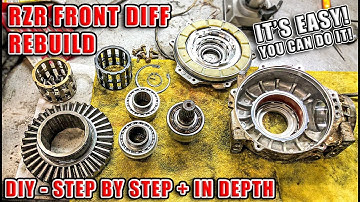 Polaris RZR Complete Front Differential Rebuild - DIY - In Depth + Step By Step How To - RZR Turbo