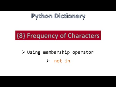 {8} Frequency of Characters || Python [ Hindi ]