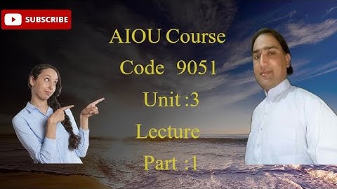AIOU Course Code 9051 (BS Eng)  Unit :3 Lecture: Part /1