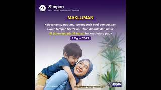 Had Umur pembukaan akaun SSPN