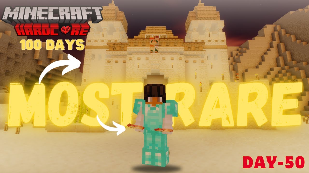 I Survived 100 Days IN A DESERT ONLY WORLD in Minecraft Hardcore ...