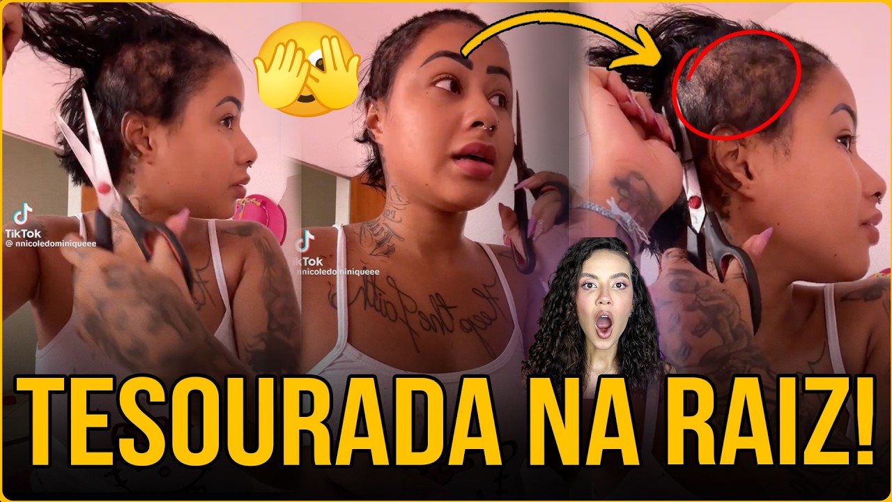 MULHER REVOLTADA COM O CABELO CORTOU TUDO!! SURTOU!?