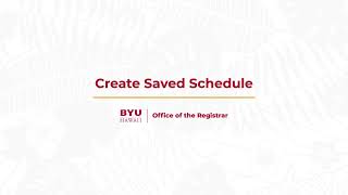 Celebrity Create a Saved Schedule Profile