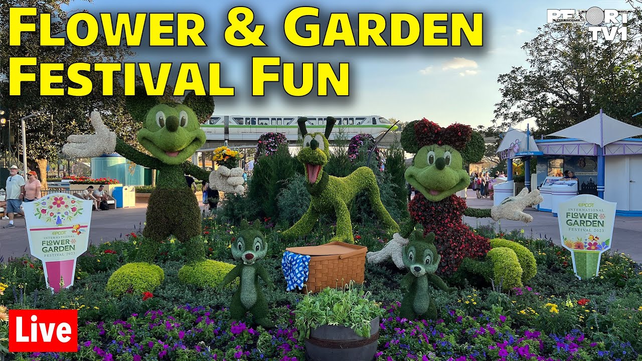 🔴Live: Epcot Flower & Garden Festival Fun - Walt Disney World Live Stream - 3-22-23