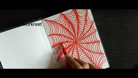 3d design | spider web | pencil design illusion | line art | curved line