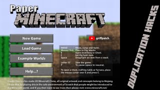 Paper Minecraft Duplication Hacks | 2D Minecraft on Scratch