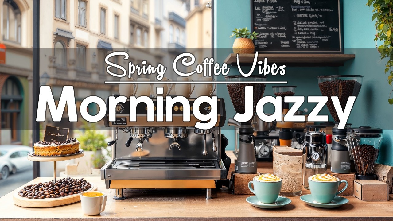 Morning Jazz Live ☕ Spring Coffee Vibes in a Warm Café with Elegant Jazz for Relaxation