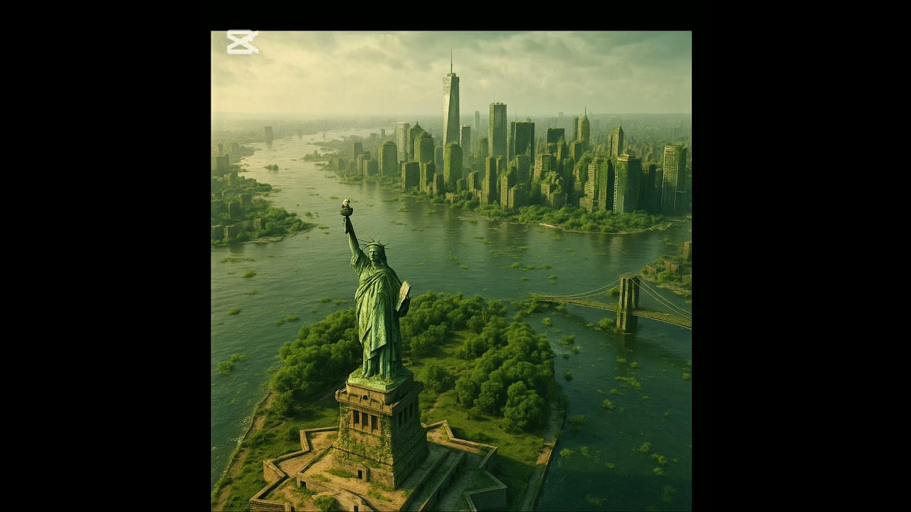 Nature reclaiming famous city           Paris , New York, Mumbai.             