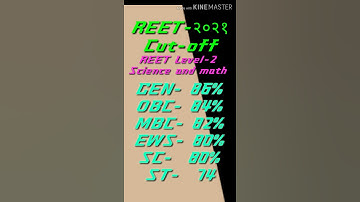 Reet2021 level 2 science maths #cutoff #reet