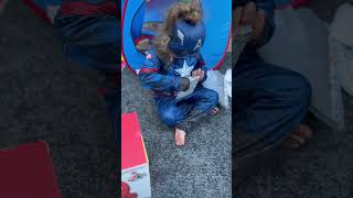 Captain America Gets Mario Kart Wheel 😱 #BirthdayHaul #GiftUnboxing #MarvelKids