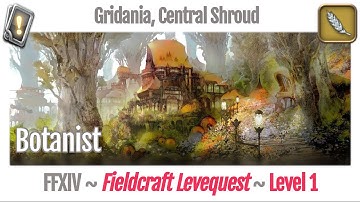 FFXIV Botanist Leves Level 1 - Gridania, Central Shroud - A Realm Reborn