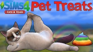 Today i'm going to do a short video on the new pet treats with quirky
effects from veterinarian skill in sims 4 cats & dogs!