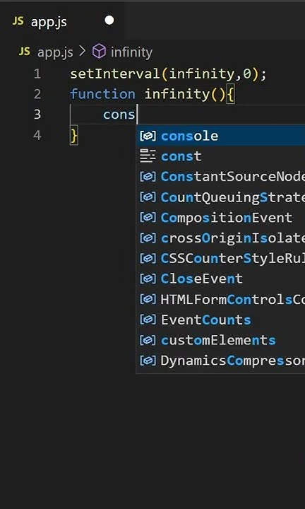 infinity function in javascript - YouTube