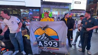 🇪🇨Ecuador Fans Take Over Times Square 🇪🇨🎉 Before Ecuador vs. Saudi Arabia ⚽🗽