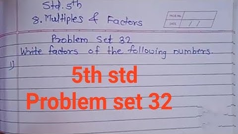 5th std problem set 32 multiples and factors lesson no 8 solution @sjtuitionclasses8229