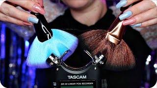 ASMR 1 Hour Tascam Microphone Brushing, without Whispering ❤ Hell...