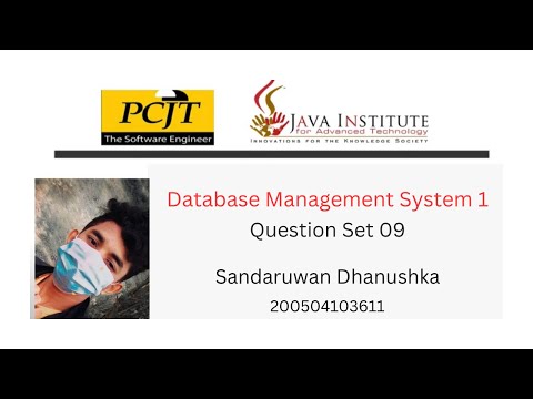 Data Base Task 9 | Write a Search Query Statement | 1st Year | Java Institute | Sandaruwan Dhanushka