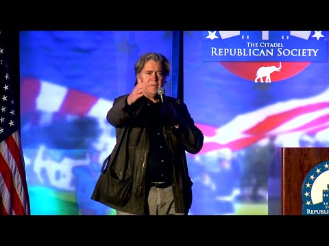 Steve Bannon heckled during Republican event in South Carolina - Steve Bannon heckled during Republican event in South Carolina