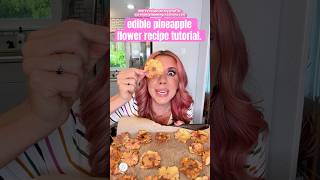 How to Make Edible Pineapple Flowers That Look Real! 🍍🌼 #easyrecipes