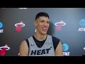 Simone Fontecchio, Jaime Jaquez Jr., Erik Spoelstra | Practice Interviews | October 27, 2025