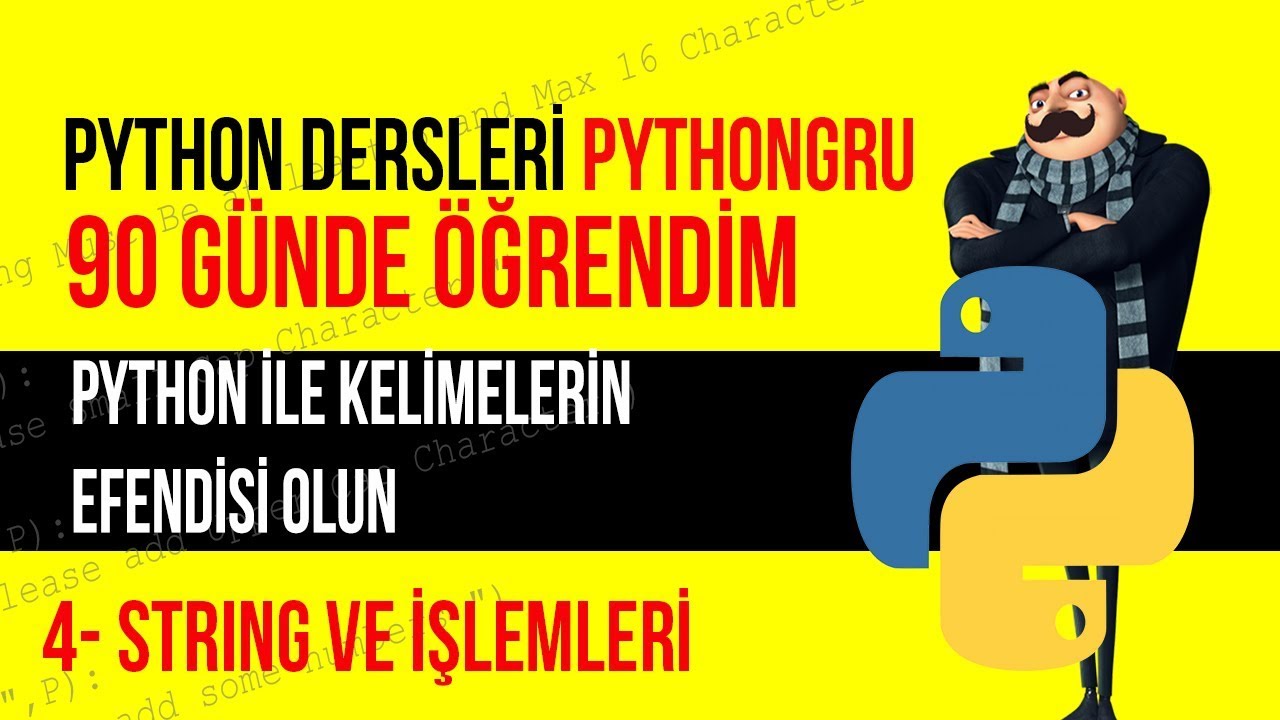 PYTHON STRINGLER VE INDEX - PythonDersleri - 4 - YouTube