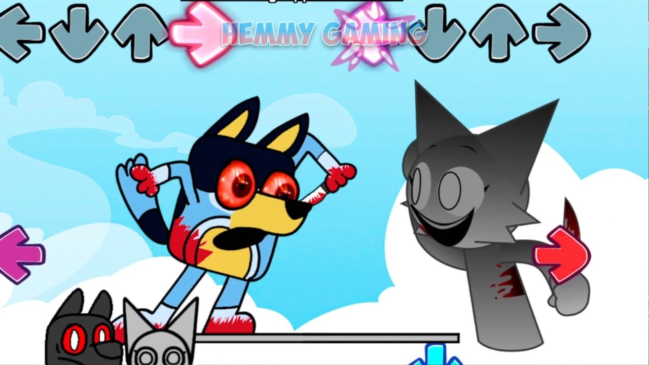 [SWAP] FNF Sprunki Sprunked All Phases vs Bluey Spooky Full Episodes Sings Bluey Pony Girl