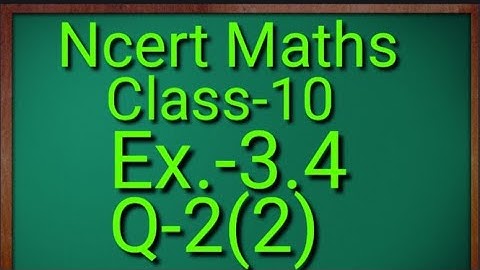 #EliminationMethod |CBSE||Class-10| Chapter -3 exercise 3.4 Question  no.2( 2) (Mathematics