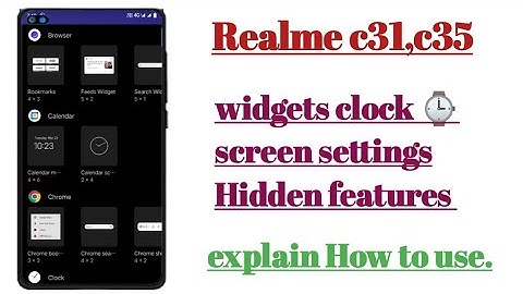 Realme c31, c35 widgets clock ⌚ screen settings Hidden features how to use