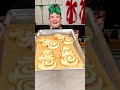 Snowman Cinnamon Rolls 🩵☃️❄️#cinnamonrolls #rhodesrolls #rhosescinnamonrolls #holidaybaking