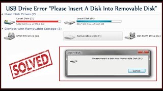 usb drive error please insert a disk