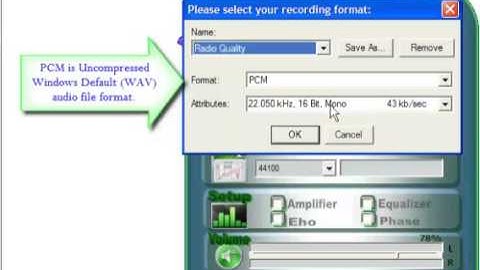 XP and Vista Sound Recording Formats