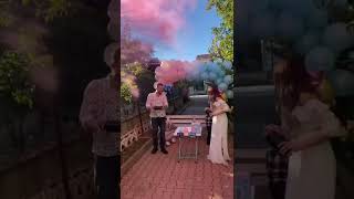 Идеи на гендер пати - gender reveal party. Огнетушители с цветным дымом