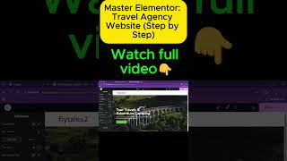 Elementor Responsive TRAVEL AGENCY Website #elementortutorial #elementorpro #wordpresstutorial #uiux