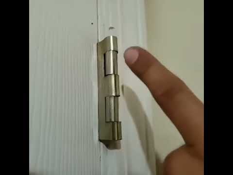 Fixing an old sagging/rubbing door hinges - YouTube