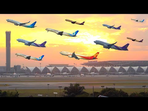 ✈️🇹🇭 2 HOUR of STUNNING AIRPLANE TAKEOFFS & LANDINGS in BANGKOK Airport Plane Spotting [BKK]